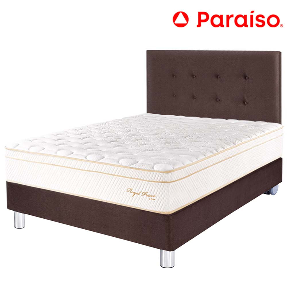 Dormitorio PARAISO Royal Prince Chocolate 1.5 Plz + 1 Almohada Viscoelástica + Protector