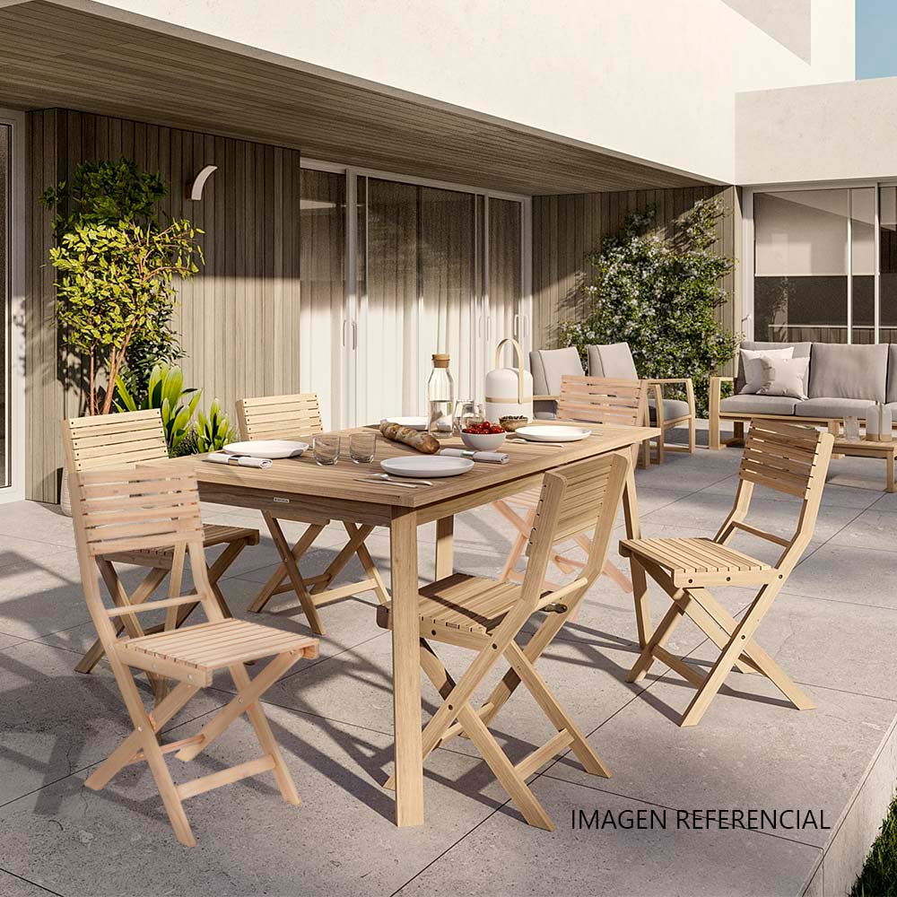 COMBO 1 mesa de terraza + 6 sillas de terraza Solis