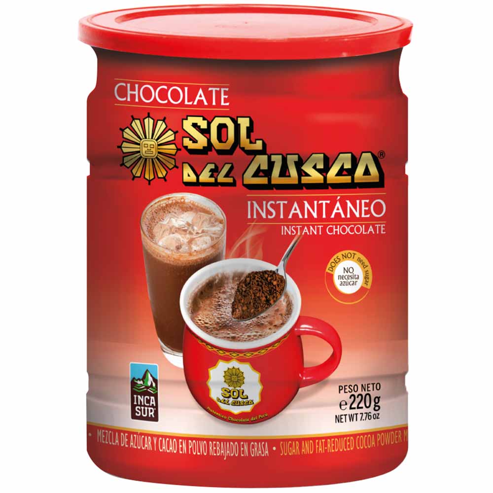 Chocolate Instantáneo SOL DEL CUSCO Tradicional Frasco 220g