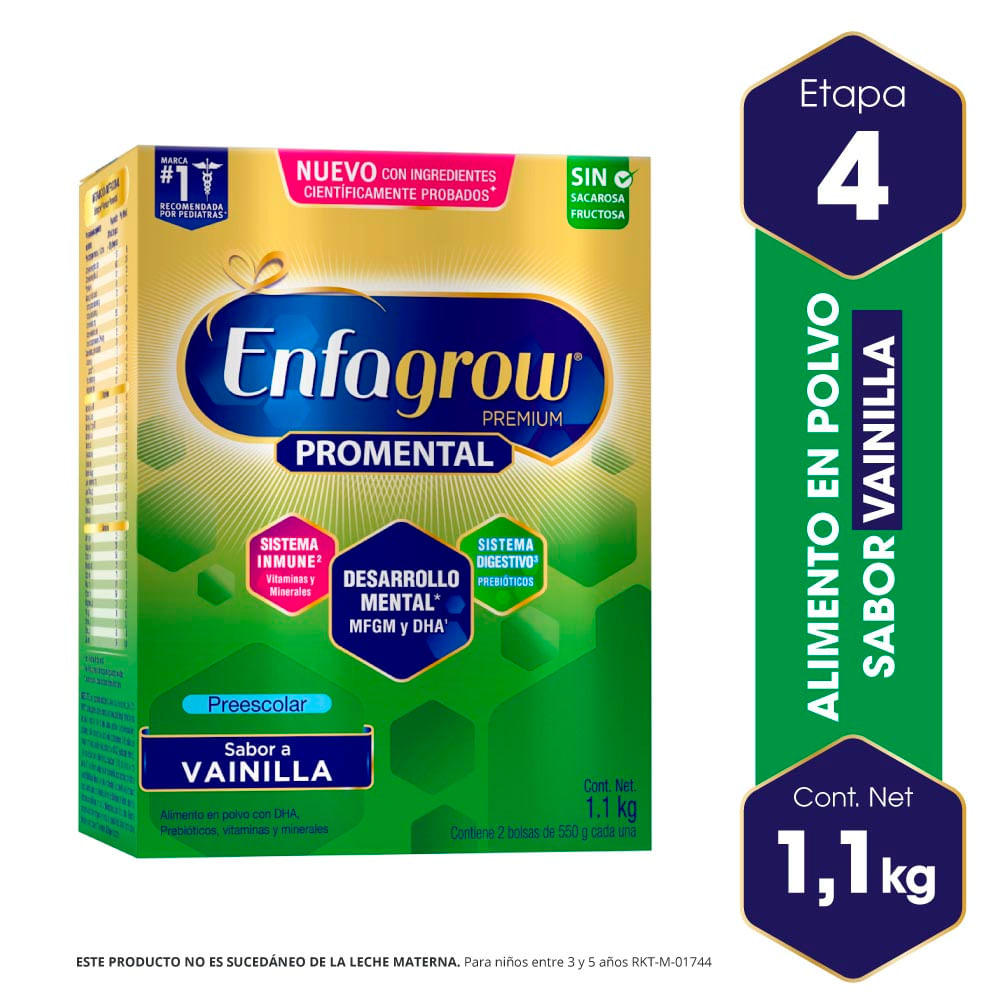 Alimento Lácteo ENFAGROW Premium Promental Sabor a Vainilla Caja 1.1Kg