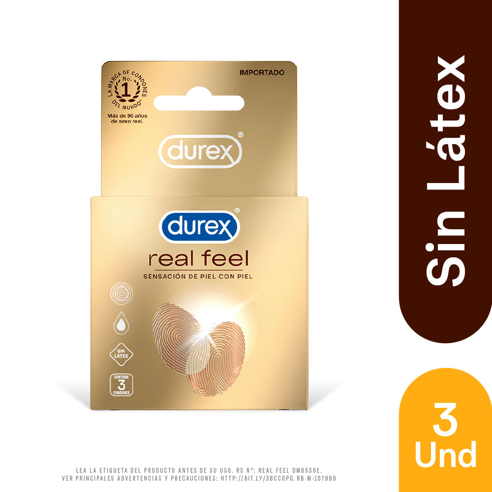 Preservativos DUREX Real Feel Caja 3un