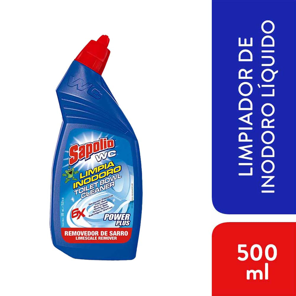 Limpiador de Inodoro Líquido SAPOLIO Power Plus Botella 500ml