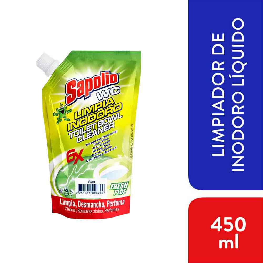 Desinfectante Líquido de Baño SAPOLIO Removedor de Sarro WC pino Doypack 500ml