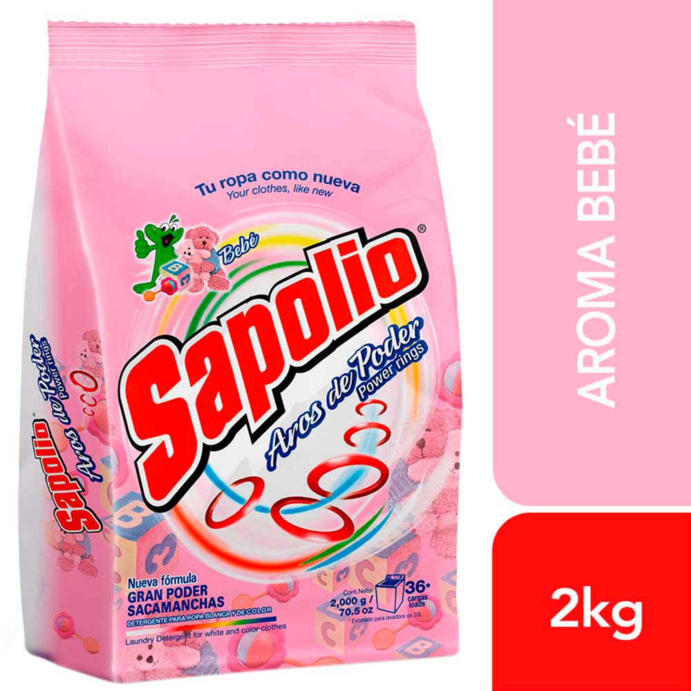 Detergente en Polvo SAPOLIO Bebé Bolsa 2Kg