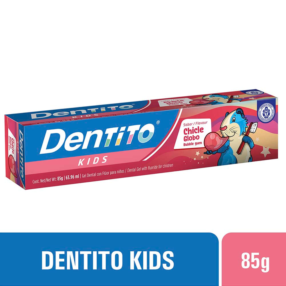 Pasta Dental DENTITO Anticaries Chicle Globo Tubo 90g