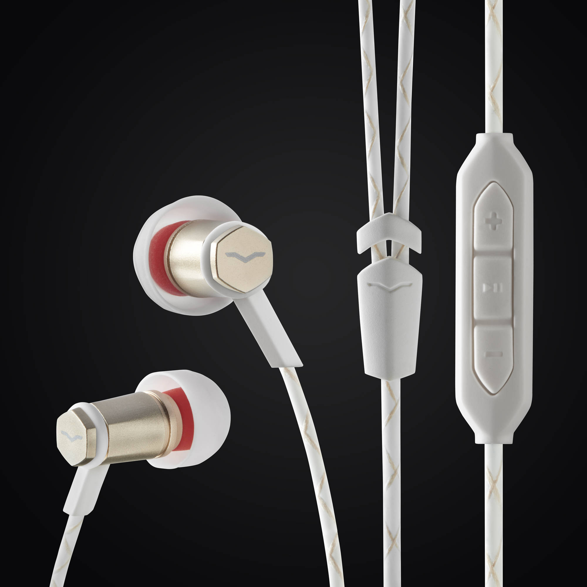 Auriculares internos V-MODA Forza Metallo con micrófono en línea y control remoto (Apple iOS, oro...