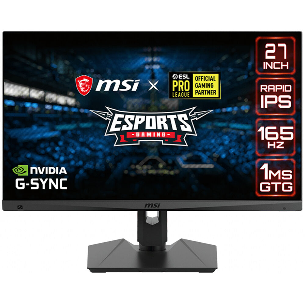 MSI Optix MAG274QRF-QD ESPORTS 27 "16: 9 G-Sync 165 Hz HDR IPS Gaming Monitor