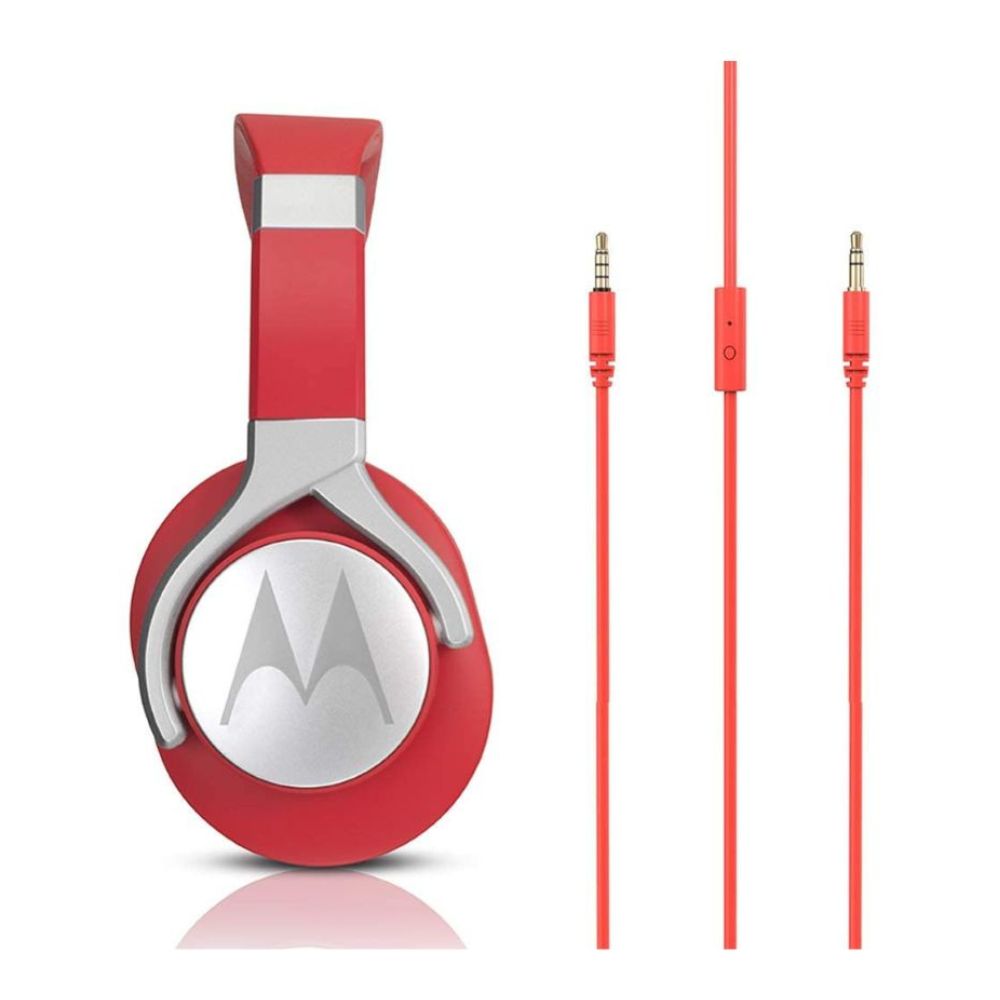 Audífono Original Motorola Pulse Max con Micrófono - Rojo