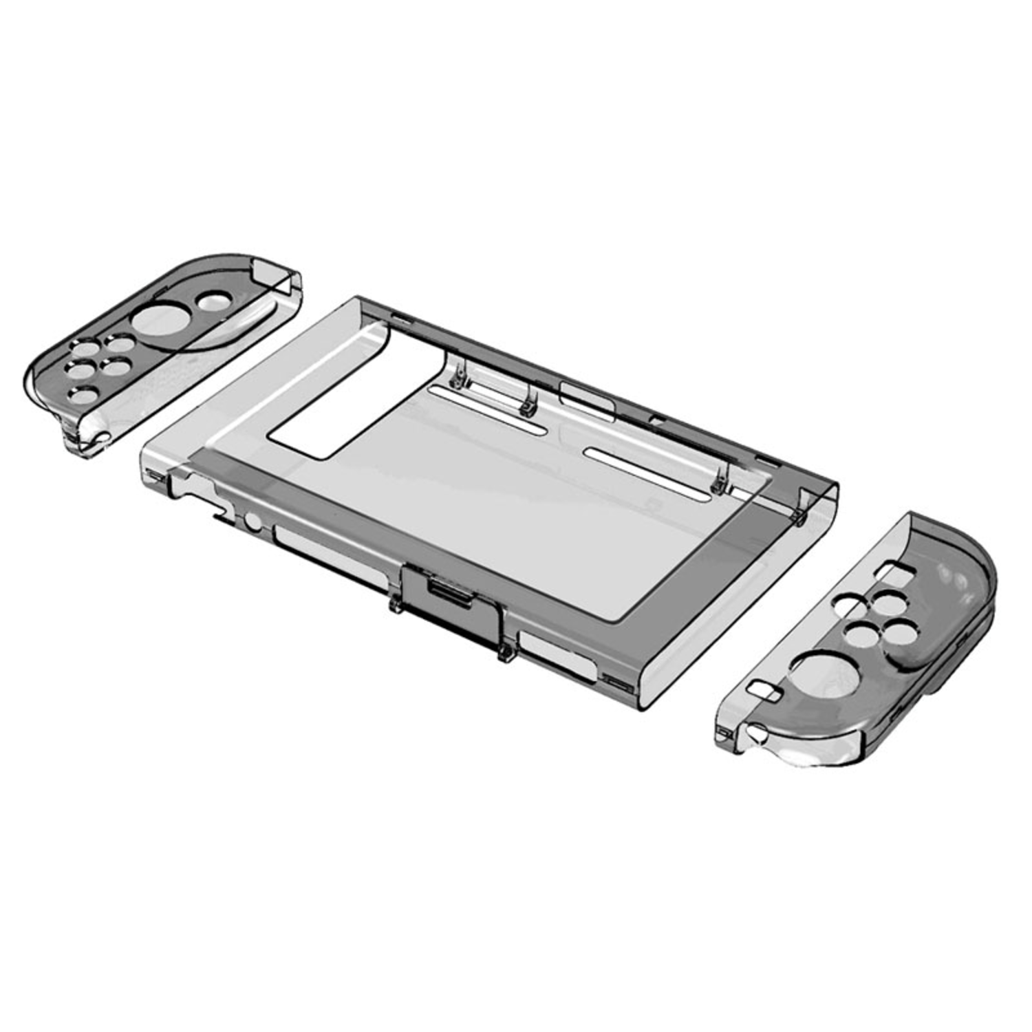 Case Protector Consola Nintendo Switch Negro Cristal