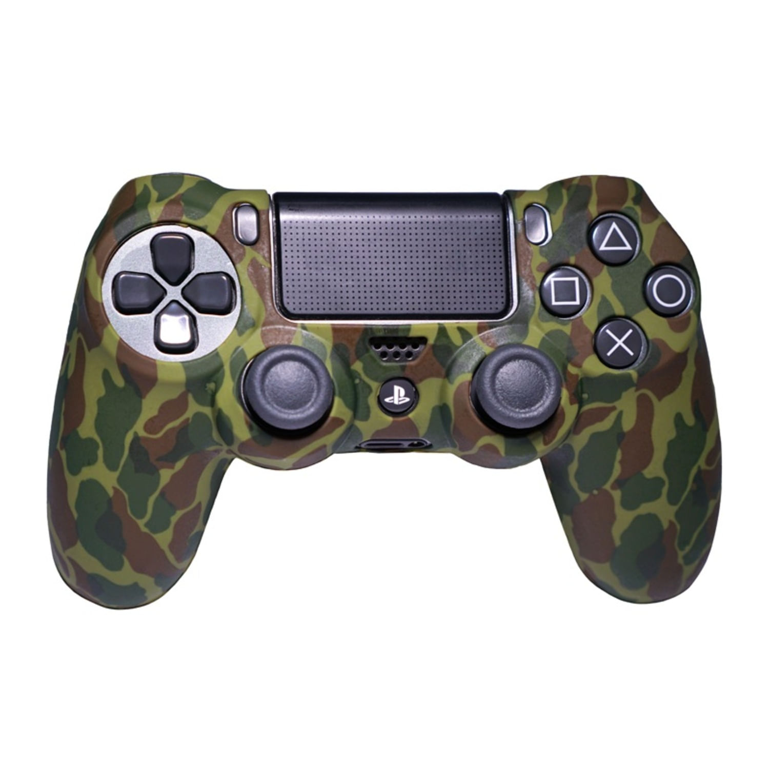 Funda Con Tapa Protectora Silicona Dualshock PlayStation 4 Verde Camuflaje
