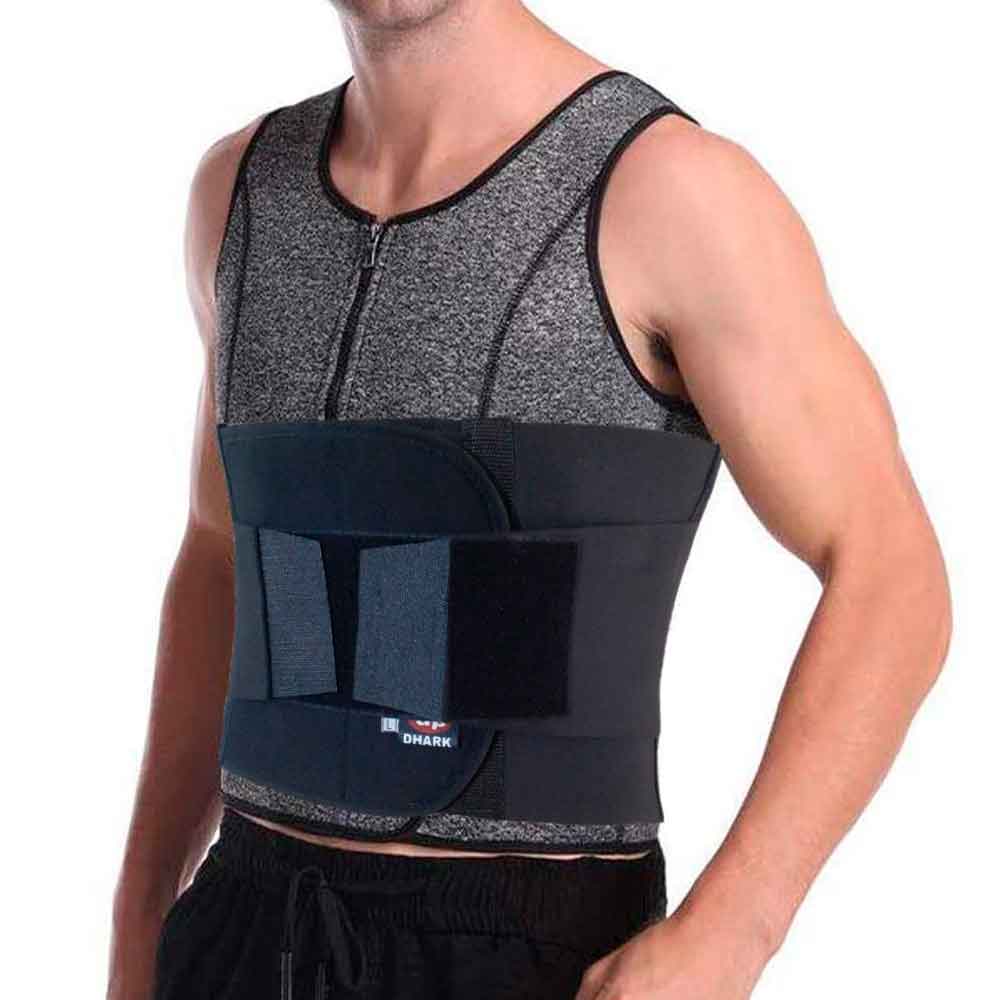 Faja Elástica Sacro Lumbar Dhark Color Negro Talla S