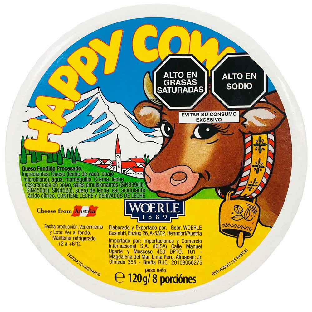 Queso Fundido HAPPY COW Paquete 120g