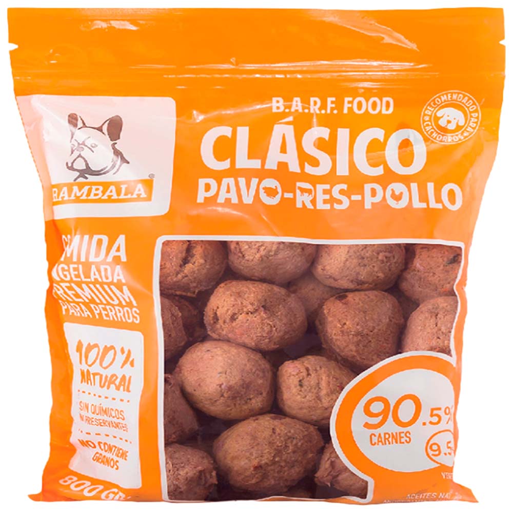 Comida Congelada para Perros RAMBALA Adulto Clásico Doypack 800g