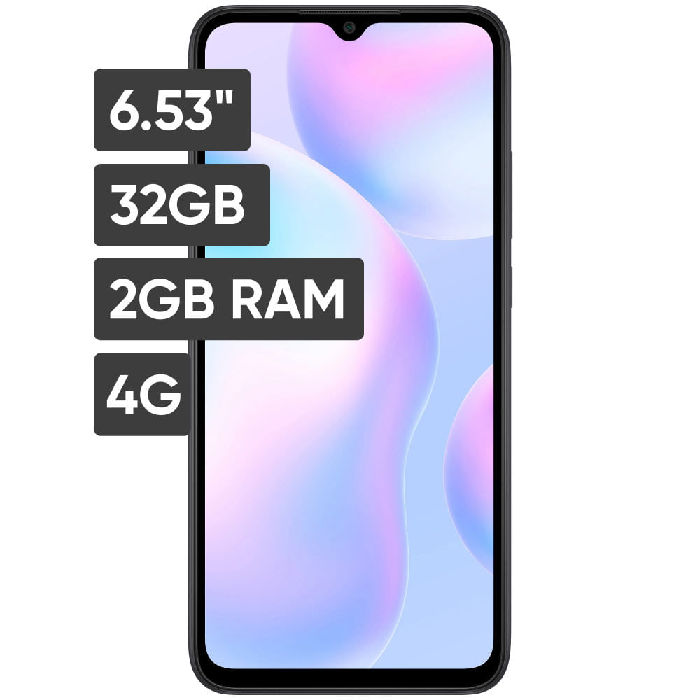 Smartphone XIAOMI Redmi 9A 6.53'' 2GB 32GB 13MP Plomo Oscuro