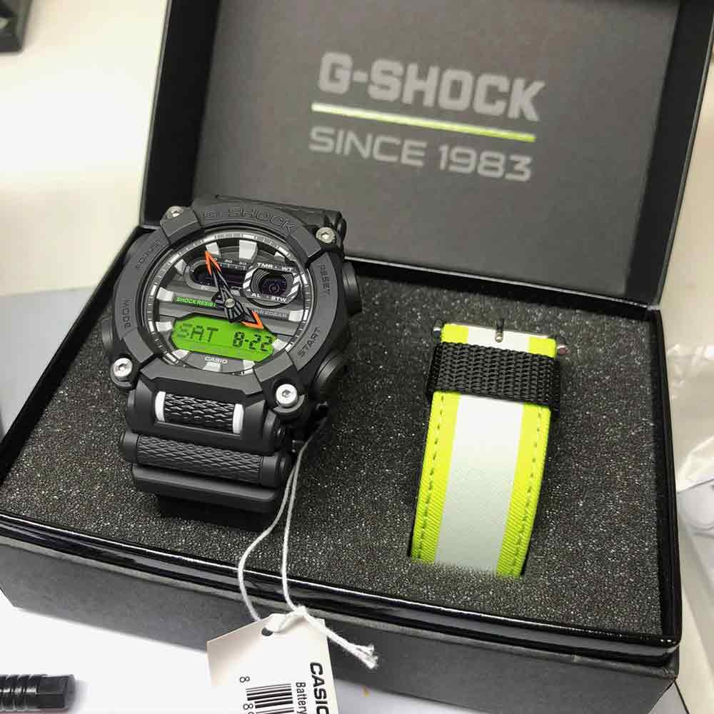 Reloj Casio G-Shock GA900E-1A3 para Hombre Digital Analógico Luz LED Set Dos Correas