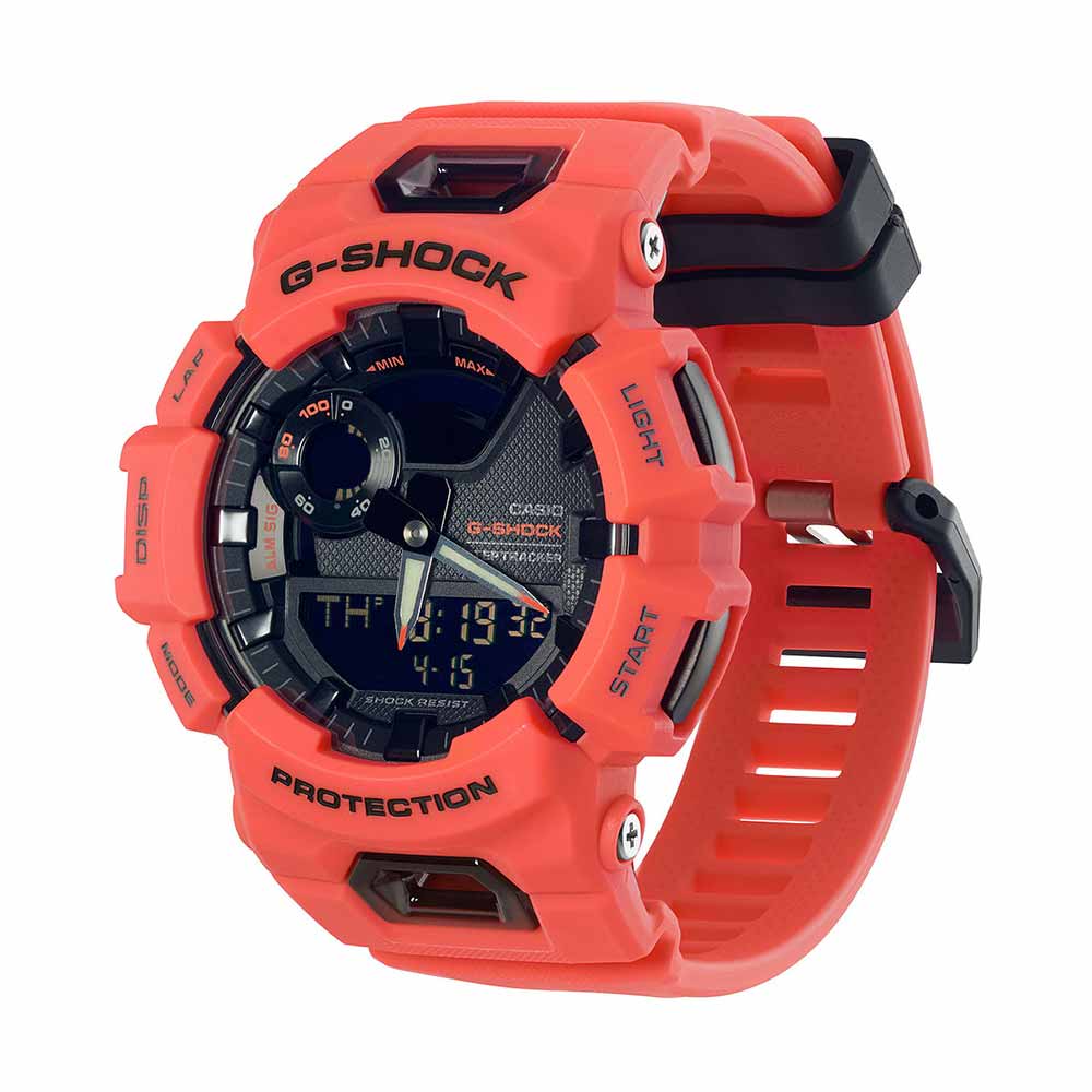 Reloj Casio G-Shock G-Squad GBA900-4A Bluetooth Mobile Link Digital Analogico Luz Led Naranja Coral