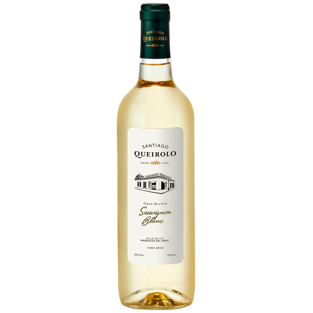 Vino Blanco SANTIAGO QUEIROLO Sauvignon Blanc Gran Blanco Botella 750ml