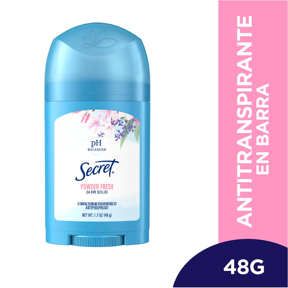 Desodorante en Barra para Mujer SECRET Powder Fresh Frasco 48g