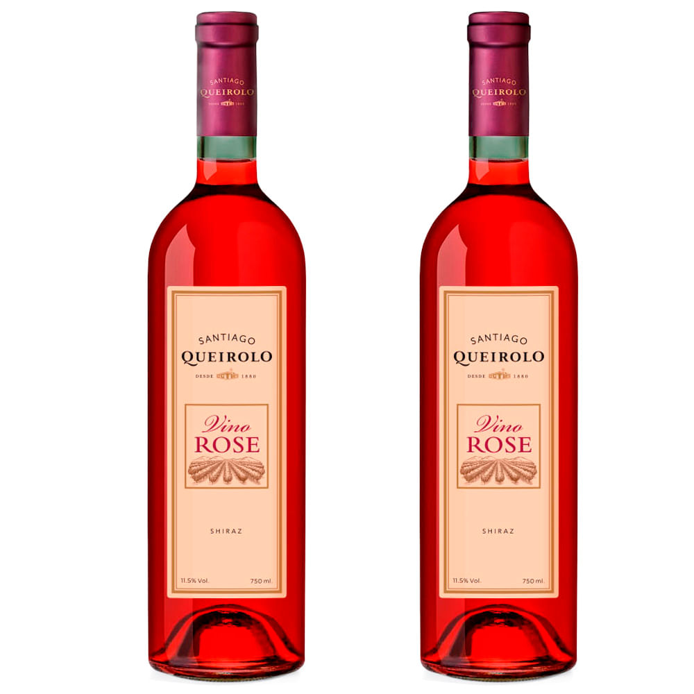 Pack Vino Rosé SANTIAGO QUEIROLO Botella 750ml Paquete 2un