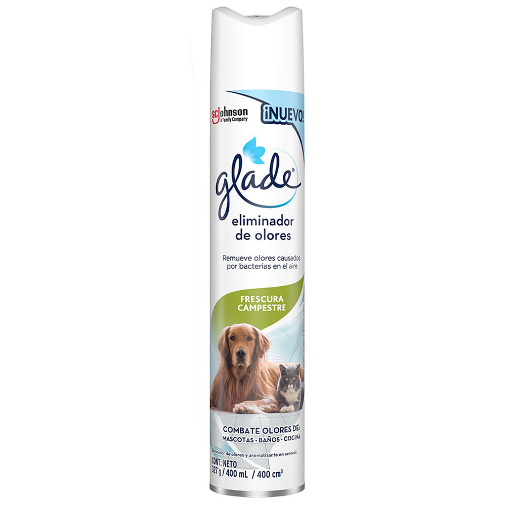 Ambientador en Spray GLADE Oust Frescura Campestre Frasco 400ml