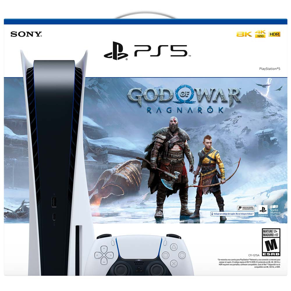 Consola SONY PS5 HW Negro 825GB  + Mando + Juego de Video God of War Ragnarok