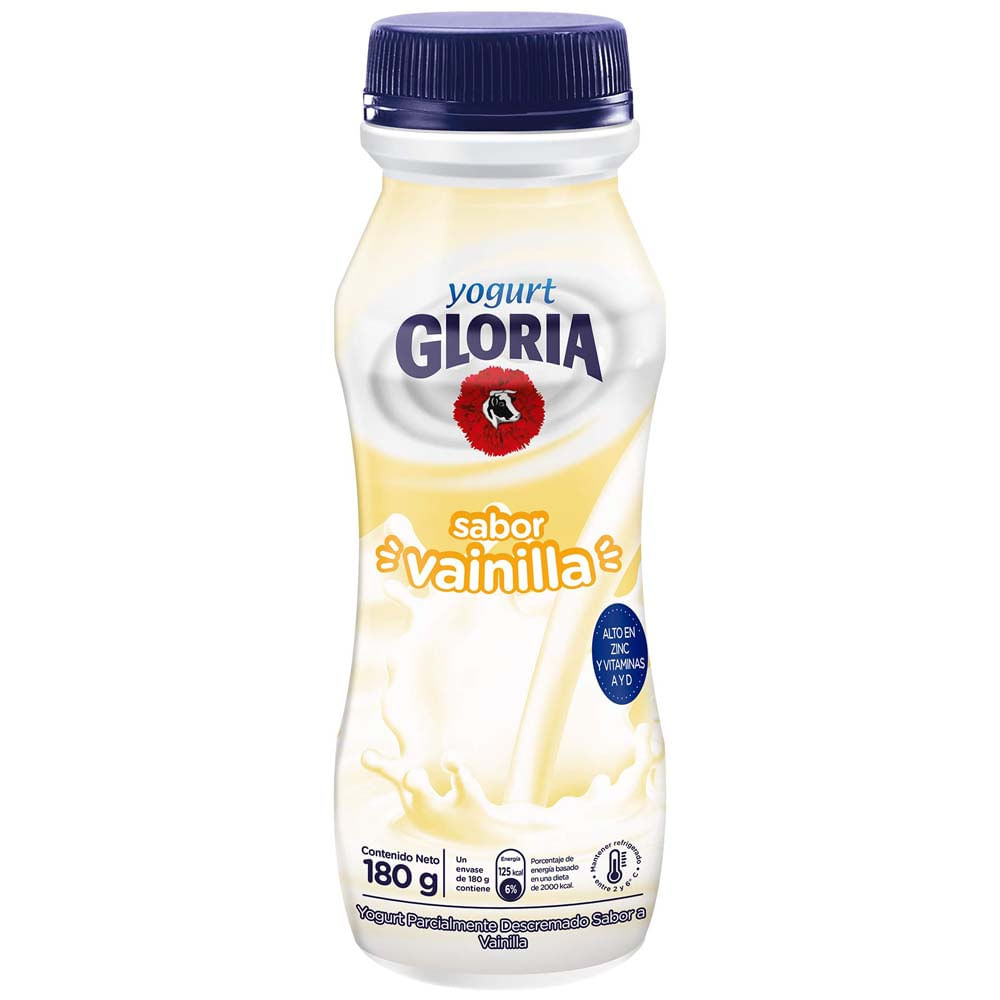 Yogurt Bebible GLORIA Sabor a Vainilla Botella 180g