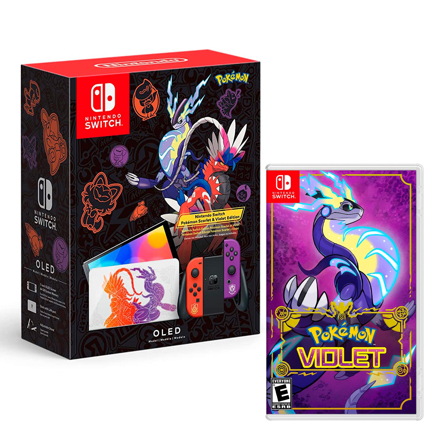 Consola Nintendo Switch Oled Edicion Scarlet & Violet + Pokemon Violet