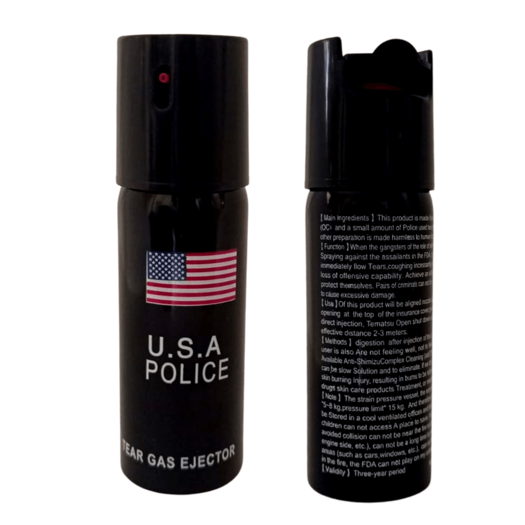 Gas Pimienta Spray 60ml Defensa Personal Protección Negro