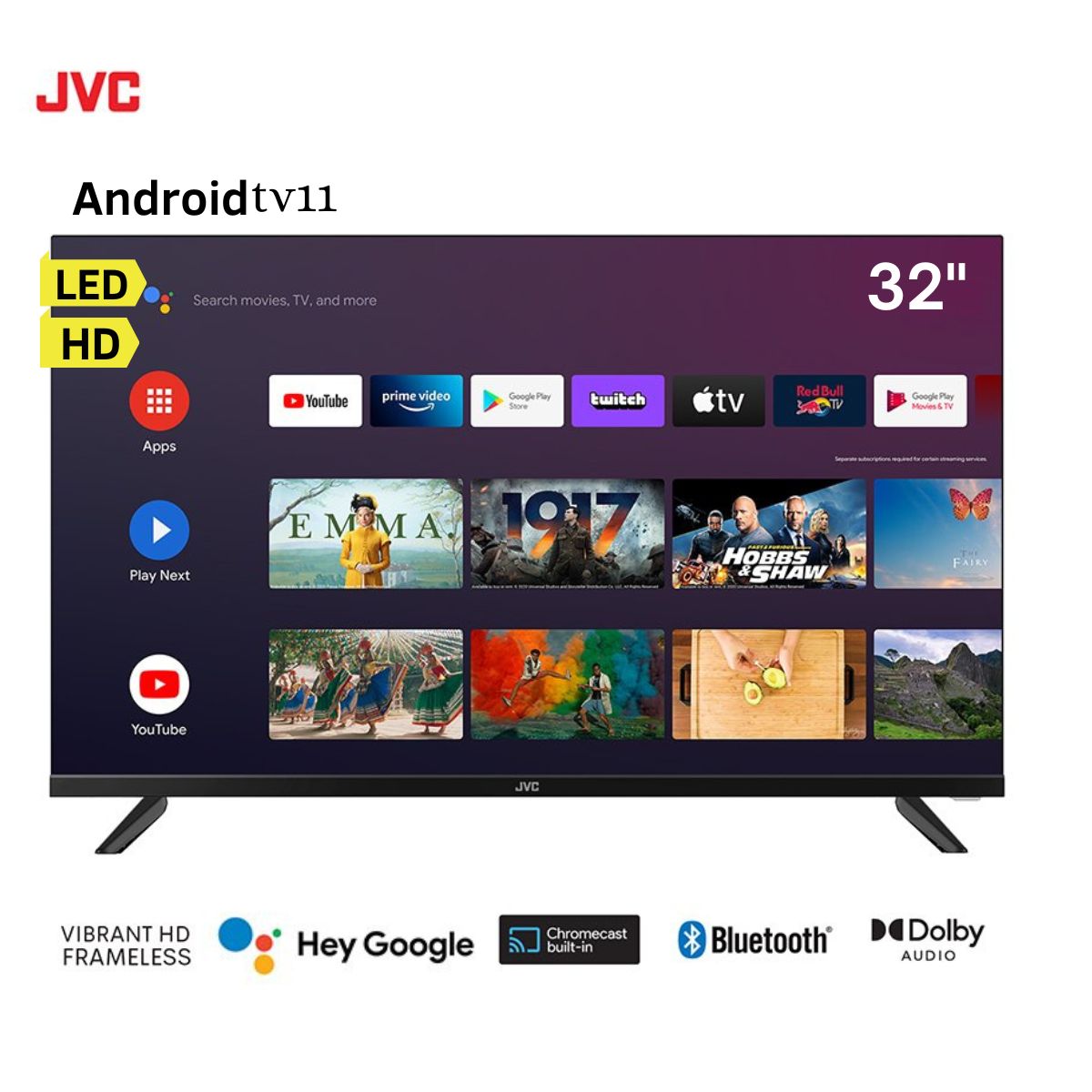 Televisor JVC LED Smart TV 32" HD Frameless AndroidTv11 LT-32KB127