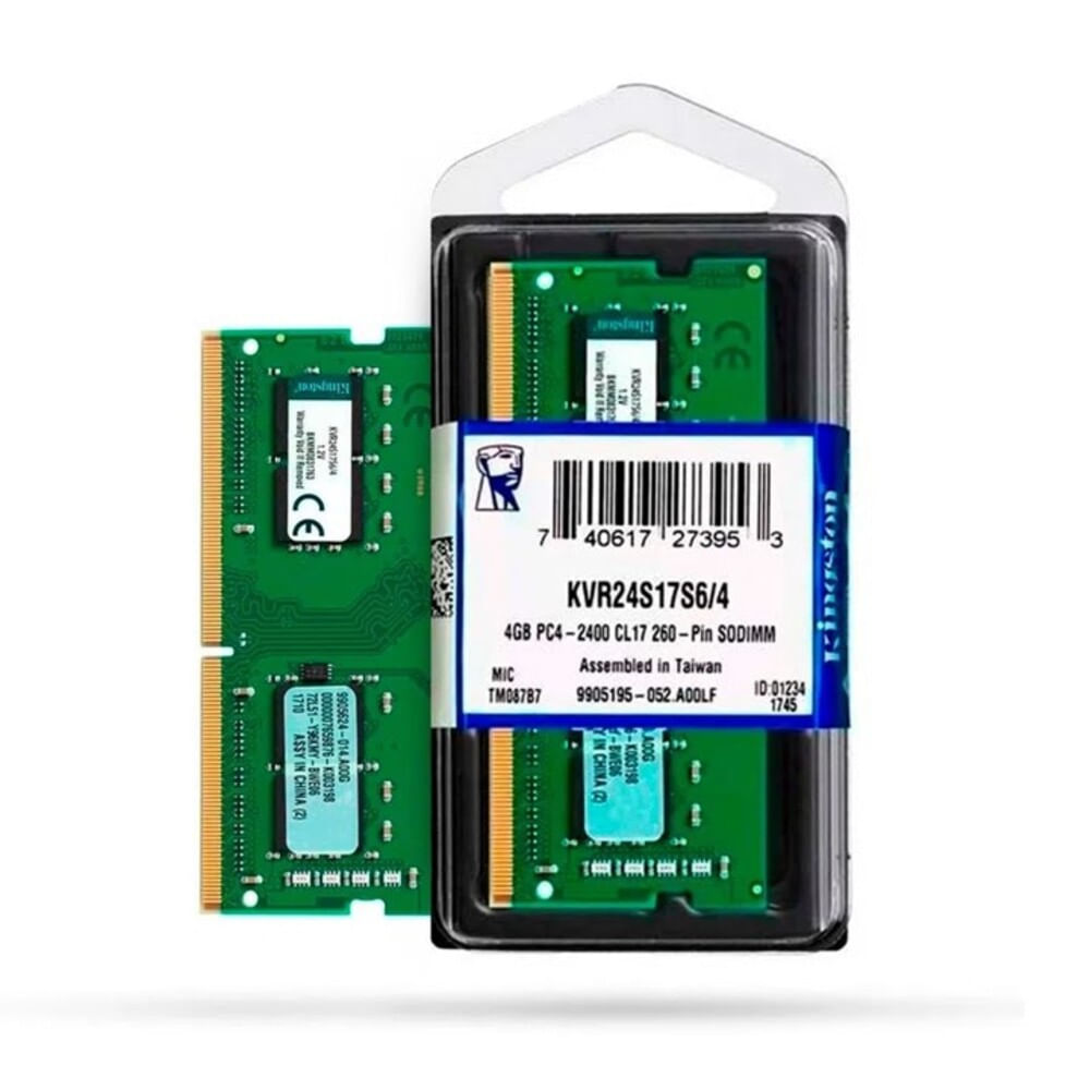 Memoria Ram Sodimm 4GB DDR4 2400mhz KVR24S17S6/4 para laptop