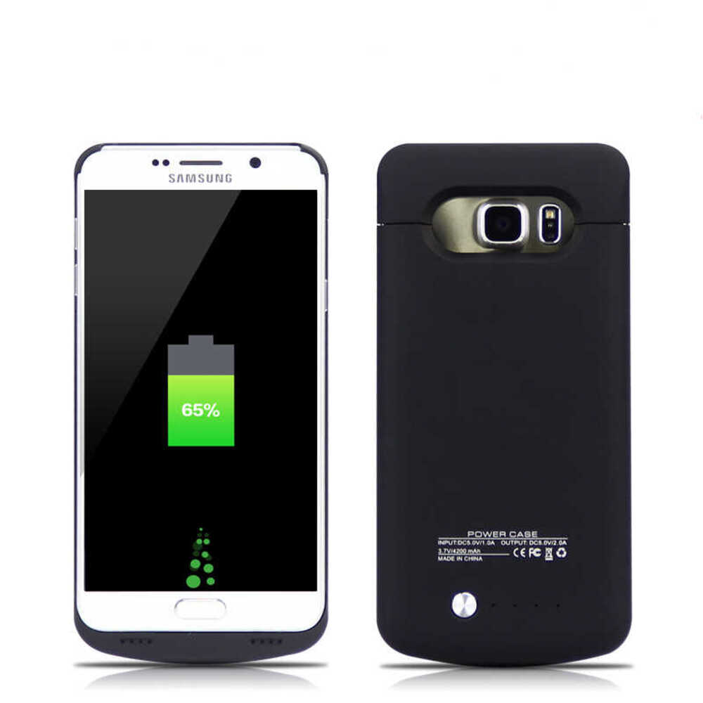 Case Batería Newdery para Galaxy S6 Edge Plus 4200mAh Negro