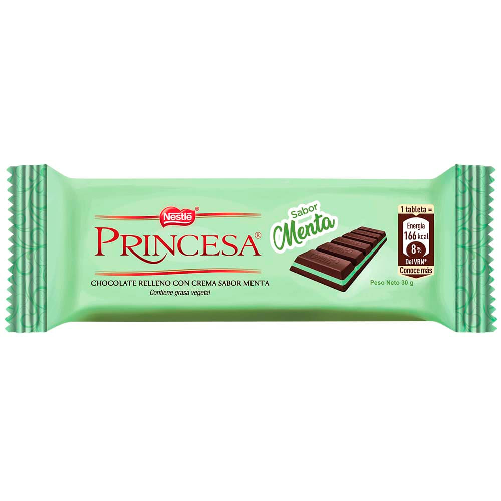 Chocolate PRINCESA Menta Barra 30g