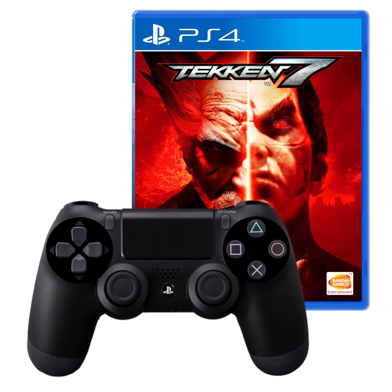 Mando para Playstation 4 Dualshock Negro + Tekken 7