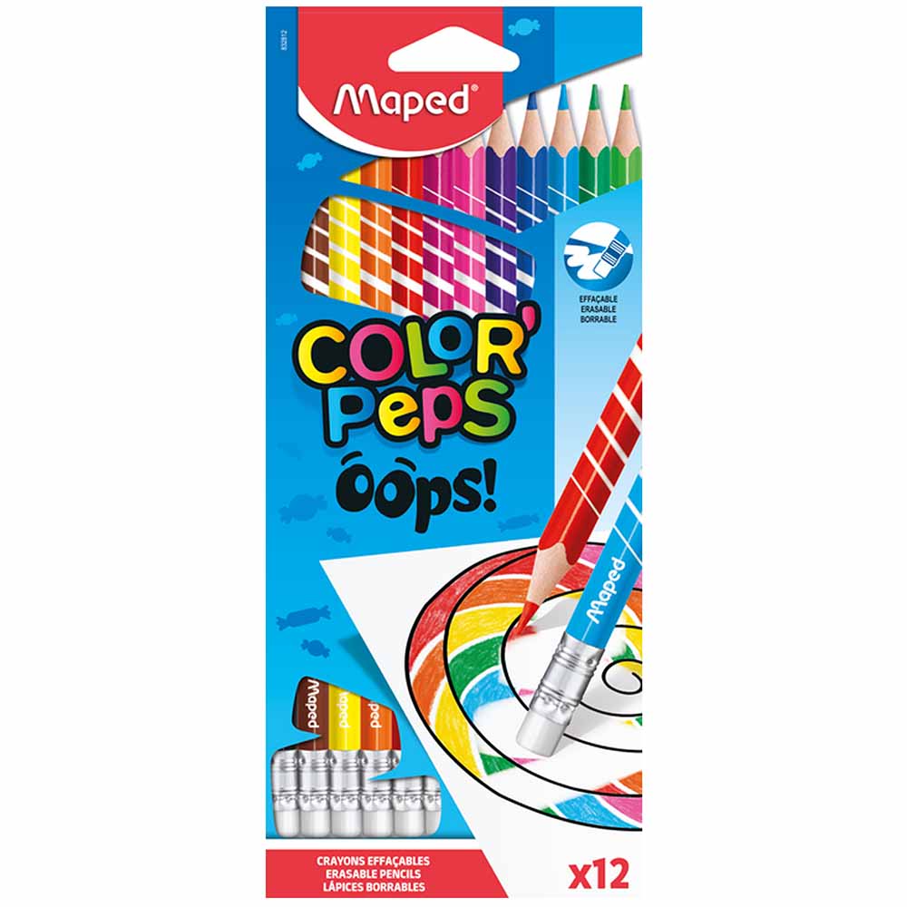 Colores Borrables MAPED Color'Peps Paquete 12un
