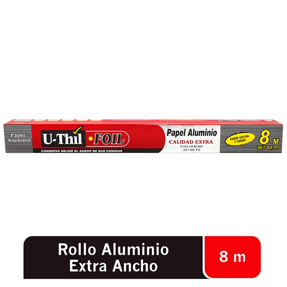 Papel Aluminio U-THIL Extra 8m en Bolsa