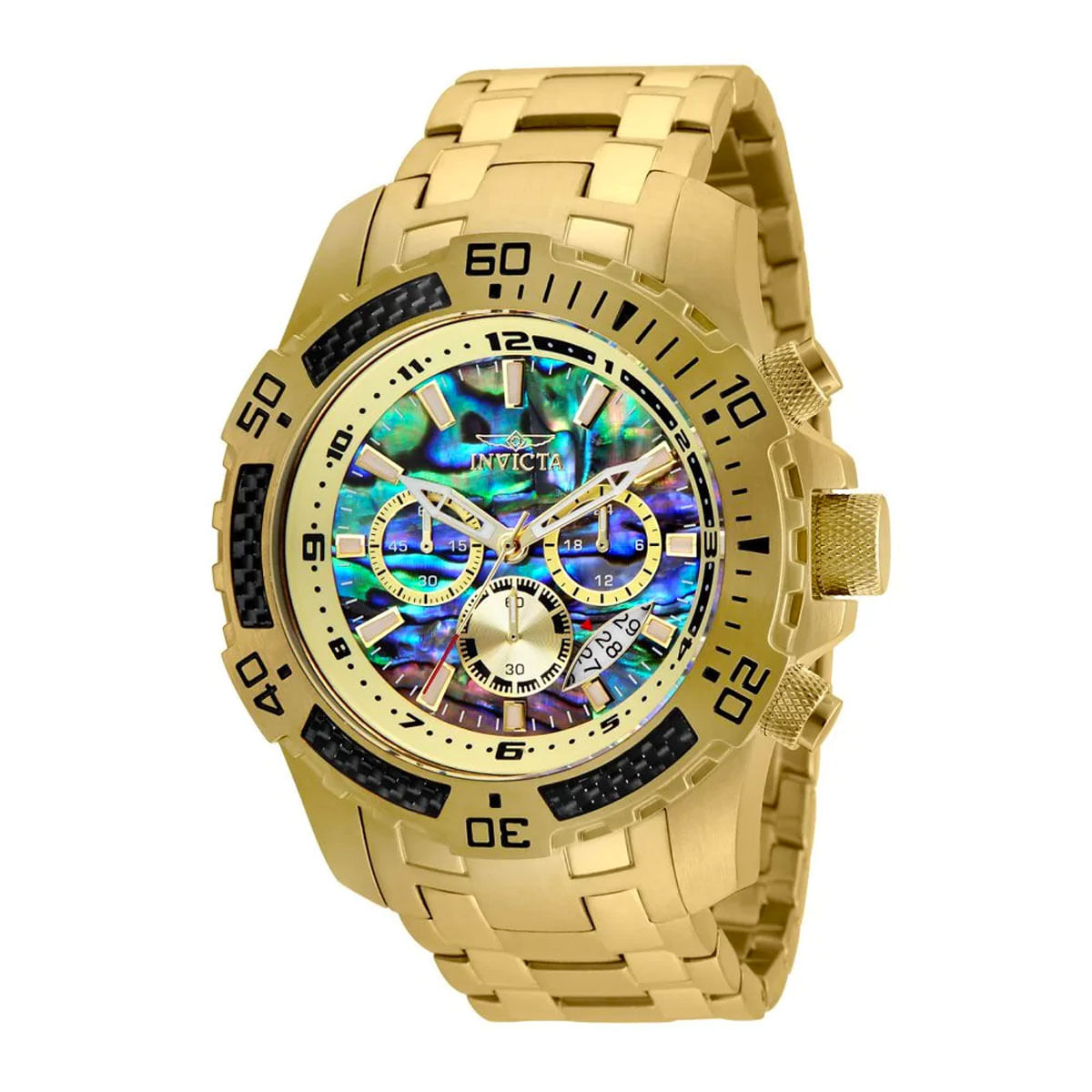 Reloj Hombre Dorado Invicta Pro Diver Scuba 25094