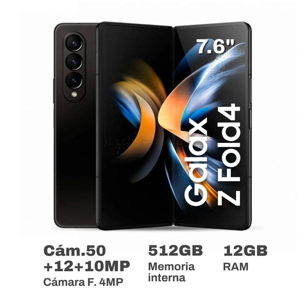 Celular Samsung Galaxy Z Fold4 7.6" 12GB RAM 512GB Negro