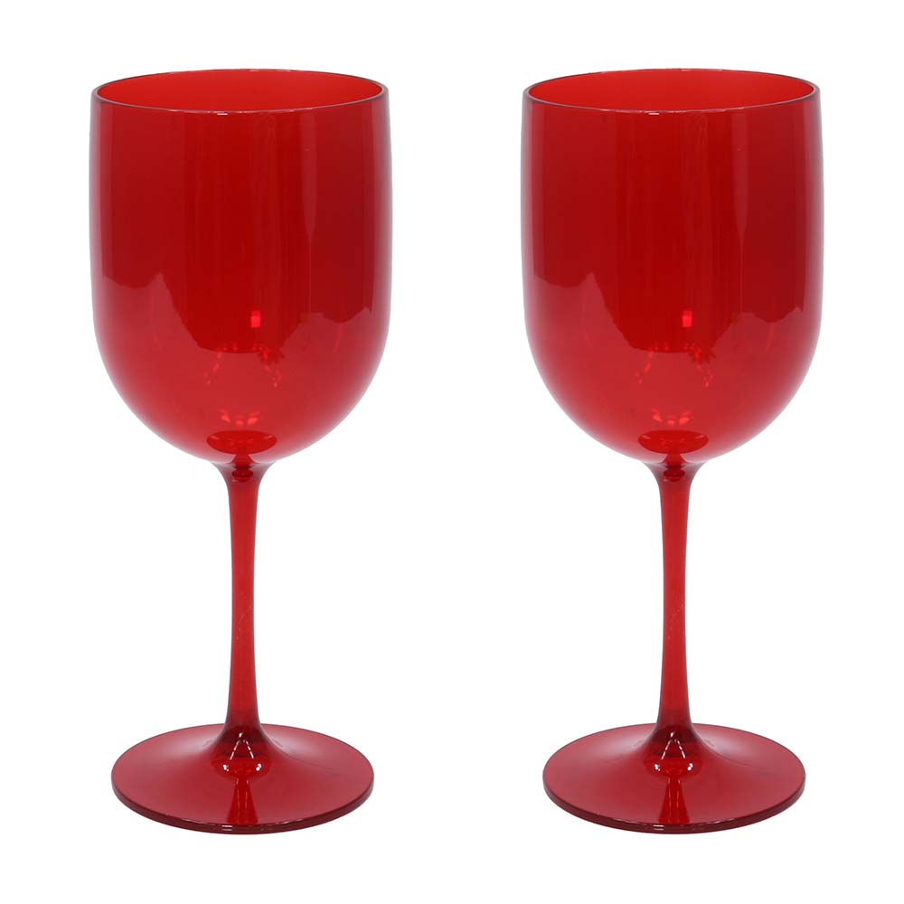 Set x2 copas vino C.rojo 22x8.5cm Picnic