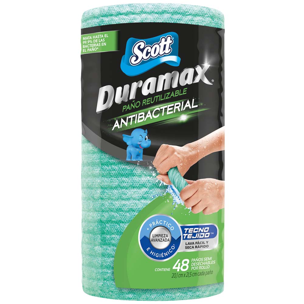Paño Reutilizable Antibacterial SCOTT Duramax Paquete 1un