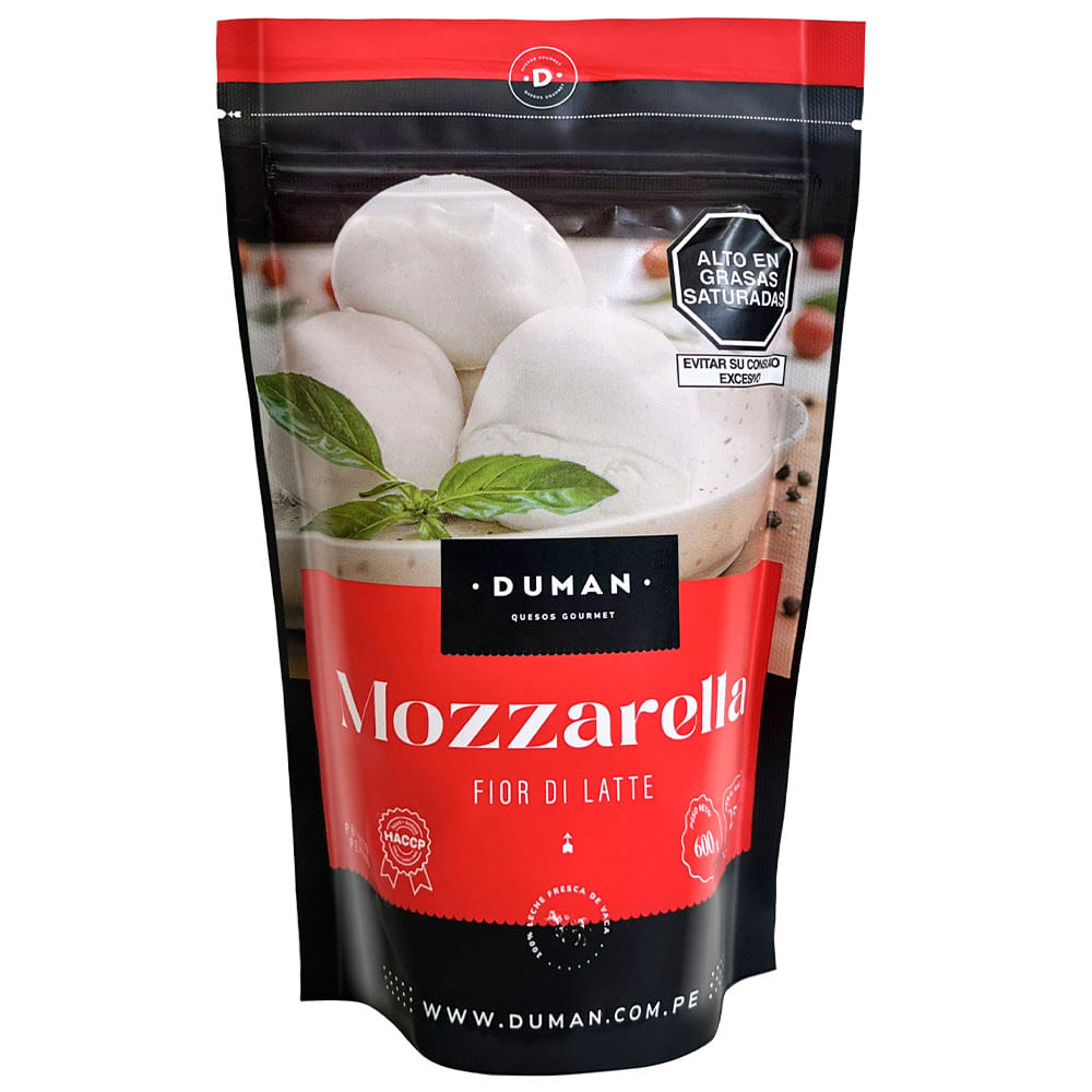 Queso Mozzarella DUMAN Fior Di Latte Paquete 250g