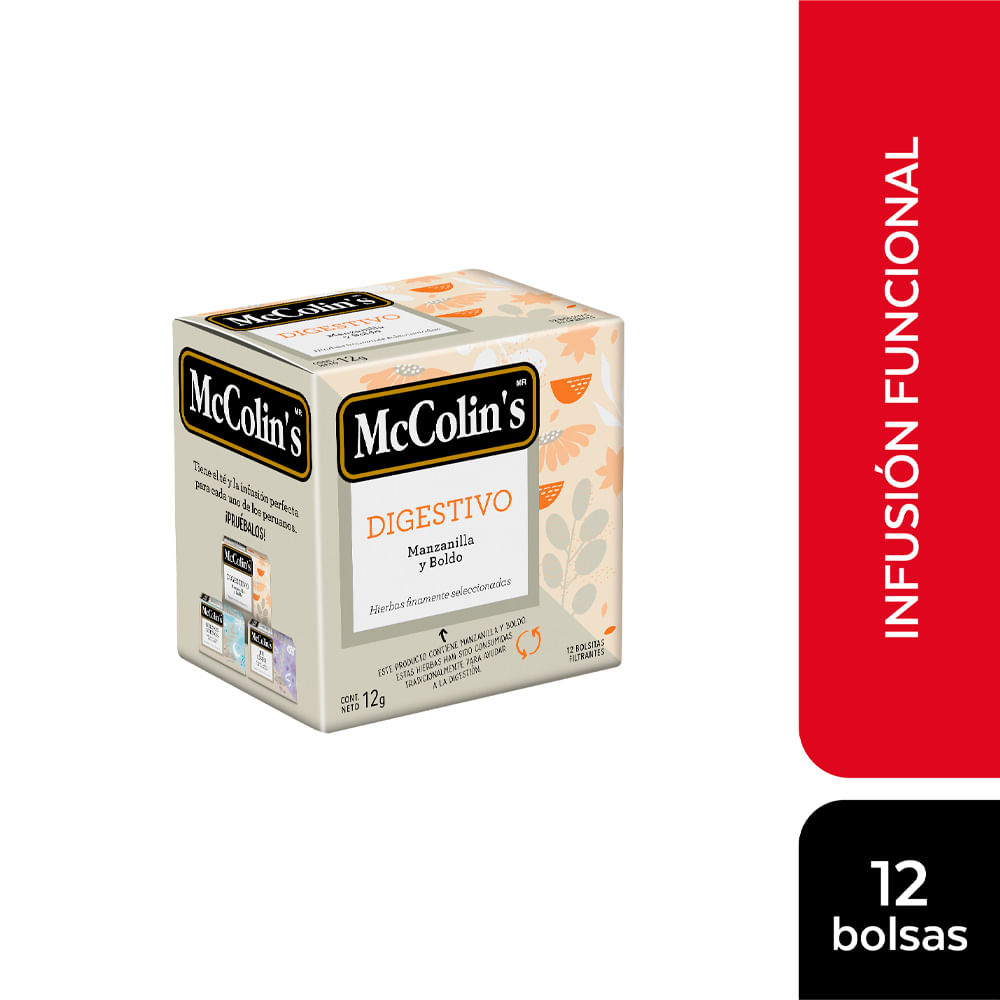 Manzanilla y Boldo MC COLIN'S Digestivo Caja 12un
