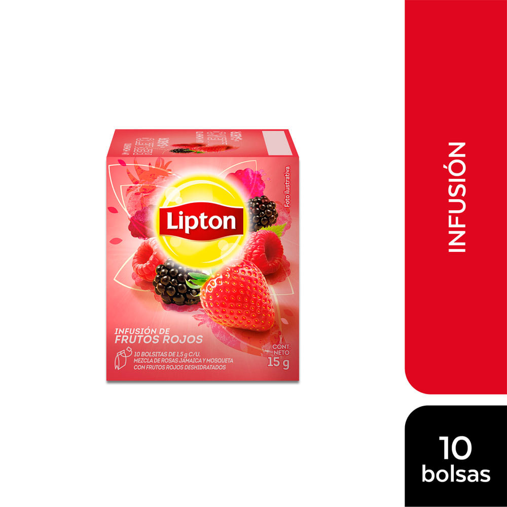 Infusiones LIPTON Té Frutos Rojos Caja 10un
