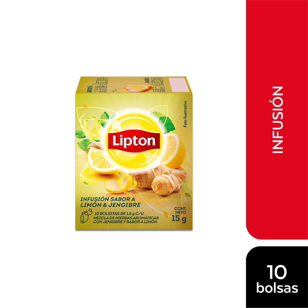 Infusiones LIPTON Té Limón y Jengibre Caja 10un