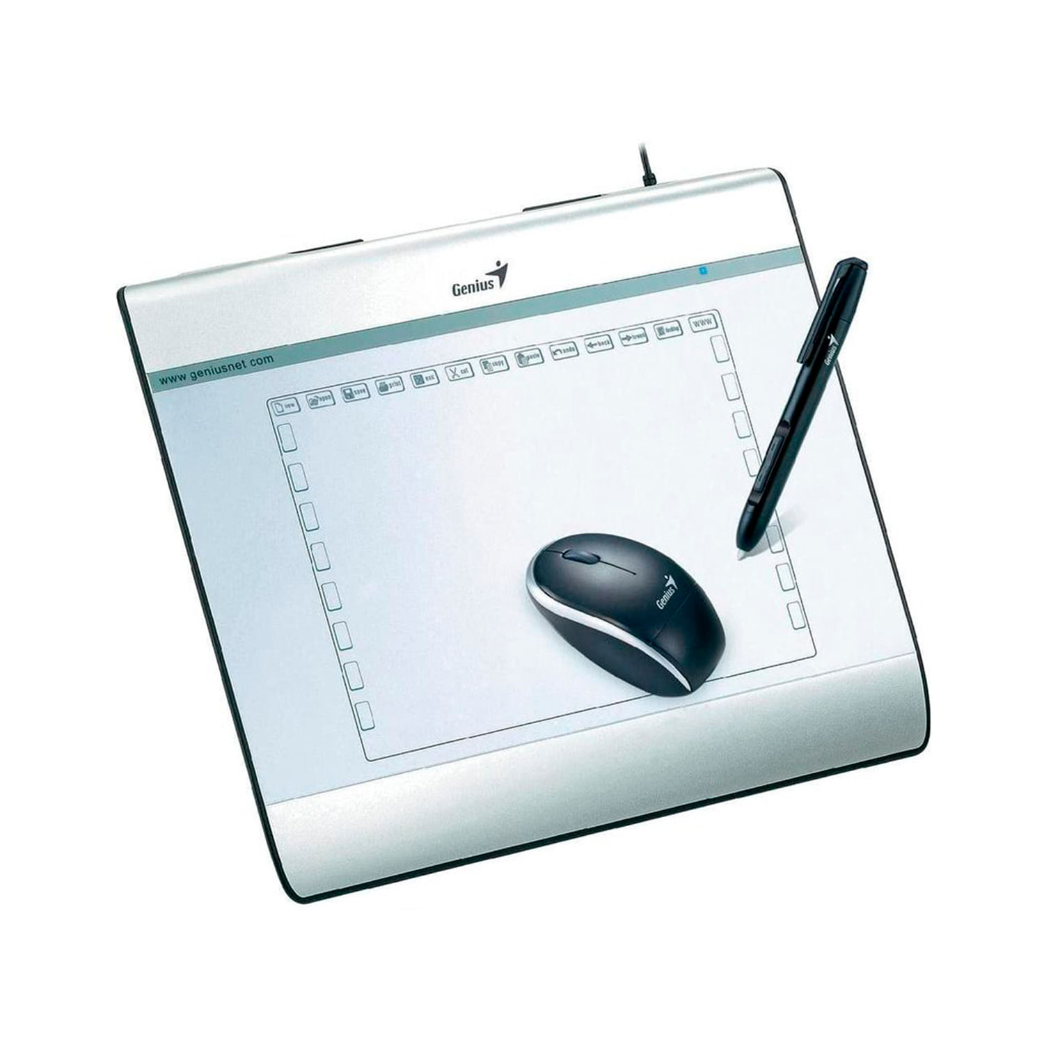 Tableta Grafica Digitalizadora Genius i608X 8x6" 1024 Niveles de Presión