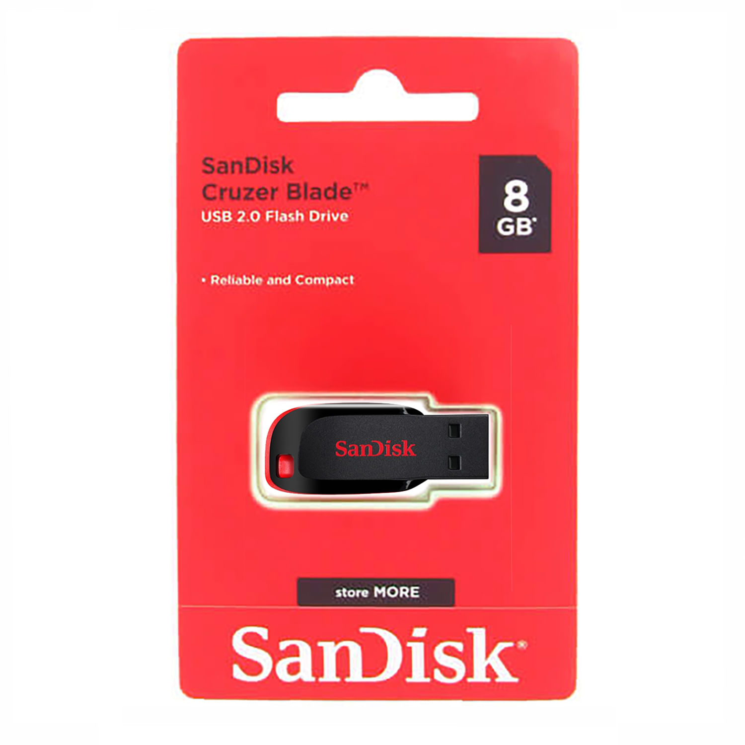 Memoria USB SanDisk Cruzer CZ50 8GB USB-2.0 Rojo