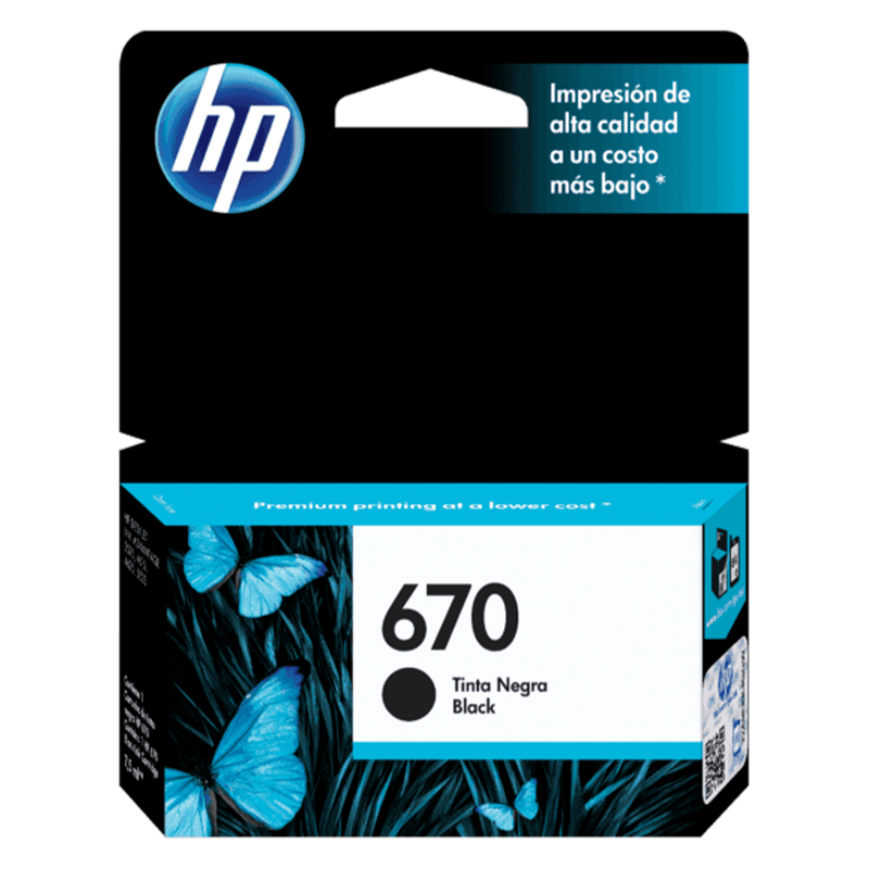 Cartucho de Tinta HP 670 Negro