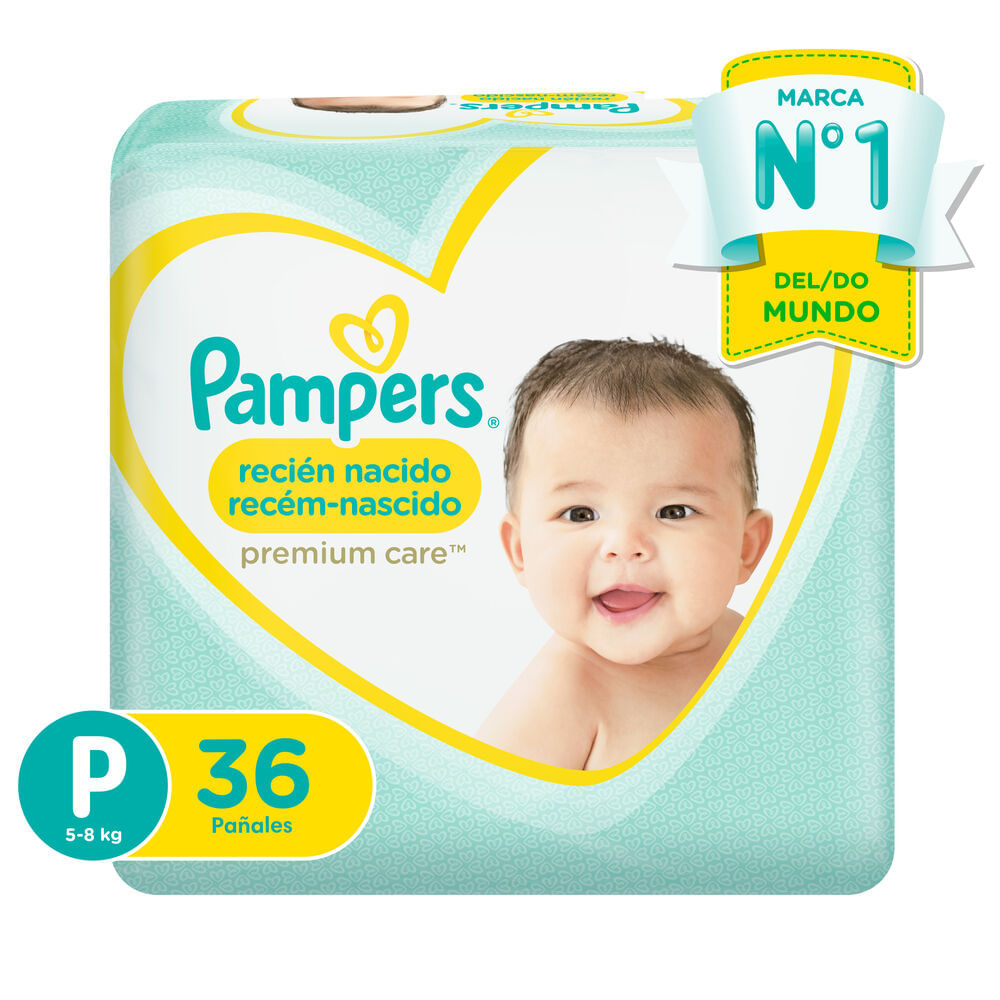 Pañales para Bebé PAMPERS Premium Care Recién Nacido Paquete 36un