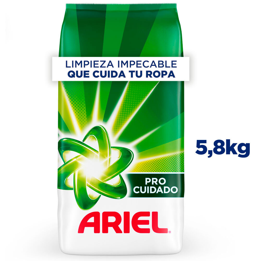 Detergente en Polvo ARIEL Regular Bolsa 5.8Kg