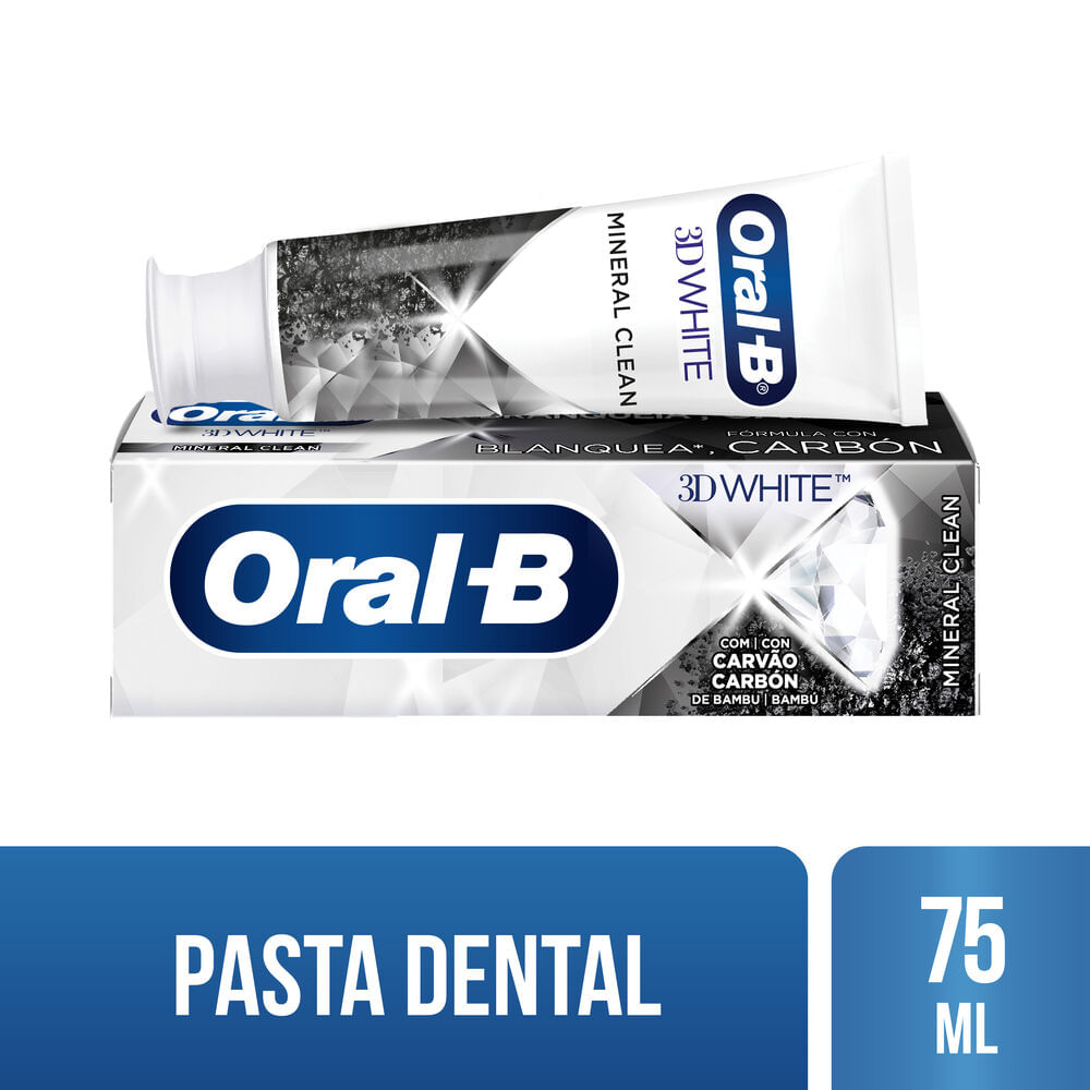 Pasta Dental ORAL B 3D White Mineral Clean Caja 75ml
