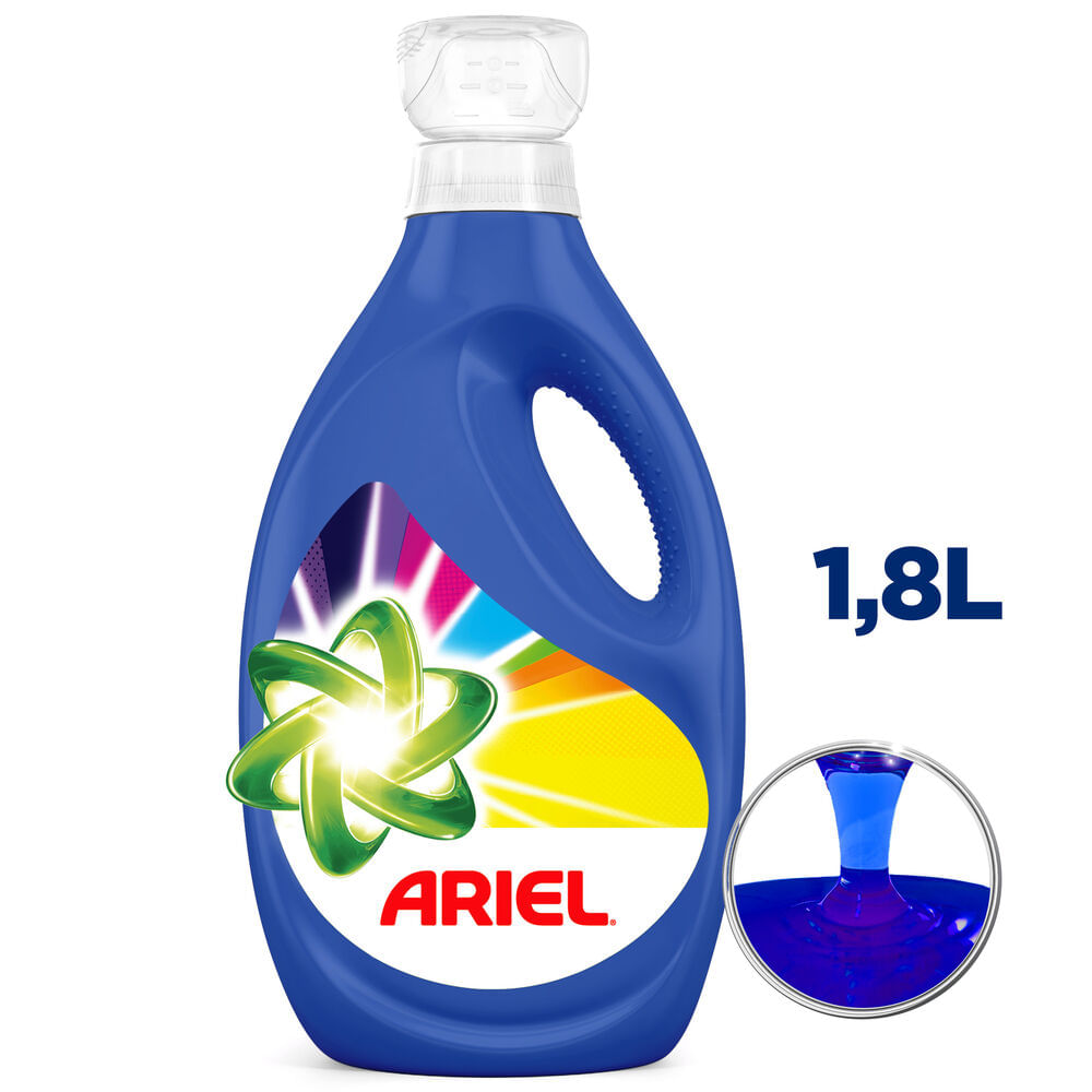 Detergente Líquido ARIEL Revitacolor para Ropa de Color Botella 1.8L